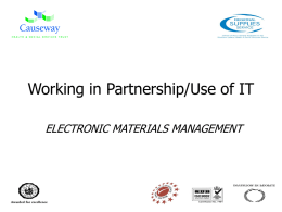 Working in Partnership/Use of IT