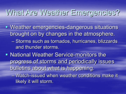 What Are Weather Emergencies?