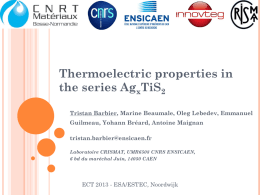 Thermoelectric properties in the series AgxTiS2