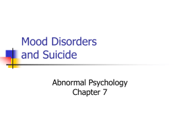 Mood Disorders and Suicide