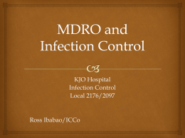 MDRO and Infection Control - InfectionPreventionTools.com