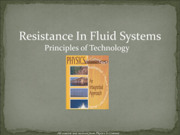 Resistance In Fluid Systems