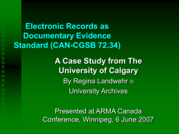 Electronic Records as Documentary Evidence Standard (CAN