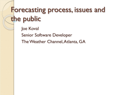 Forecasting process, issues and the future