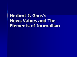 Herbert J. Gans’s News Values