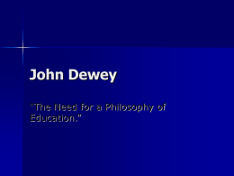John Dewey - David J. Roof