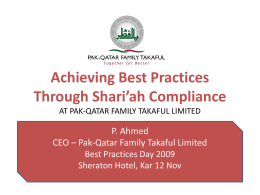 Achieving Best Practices Through Shari’ah Compliance AT