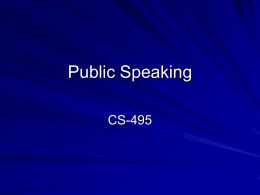 Public Speaking - Binghamton University