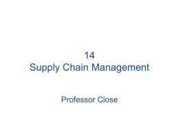 14 Supply Chain Management