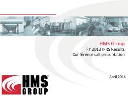 HMS Group 6 months 2013 results