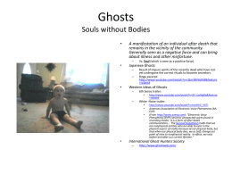 Ghosts Souls without Bodies
