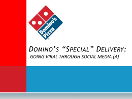 Domino’s Special Delivery