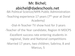 Mr. Bichel - Doral Academy Preparatory School
