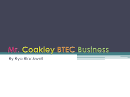 Mr. Coakley BTEC Business