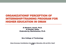 Organizations’ Perception of Internship/Training Program