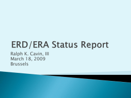 ERD/ERA Status Report - International Technology Roadmap