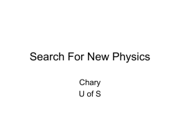 Search For New Physics