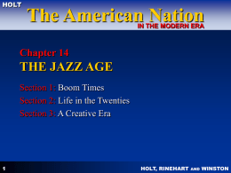 CHAPTER 23 THE JAZZ AGE