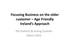 Pat Doherty and Aisling Costello, Age Friendly Ireland