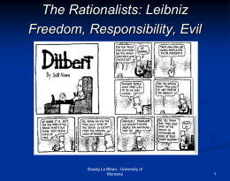 Leibniz -- Freedom and Responsibility