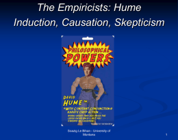 Hume, Induction, Causation and Skepticism