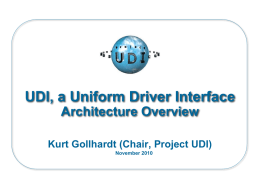 UDI Architecture Overview