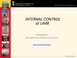 UMBC Management Advisory Services