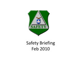 FEBRUARY 2010 Safety meeting - Worthington Civil Air Patrol