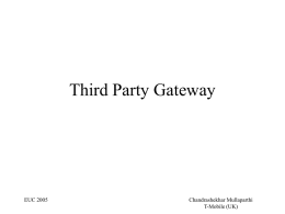 Third Party Gateway (TPG)