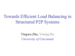 Towards Efficient Load Balancing in Structured P2P Systems