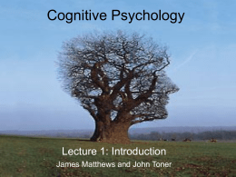 Cognitive Psychology - University College Dublin