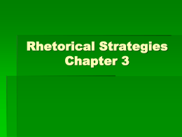 Rhetorical Strategies - Mrs. Lenkey's Write Spot
