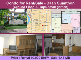 Condo for Rent/Sale (Baan Suanthon