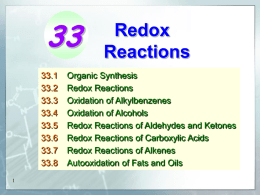 Redox reactions_organic - Welcome to SALEM