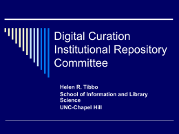 Digital Curation Institutional Repository Committee