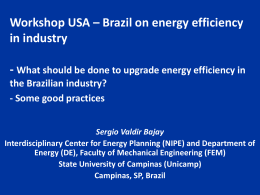 Workshop US – Brazil on energy efficiency in industry