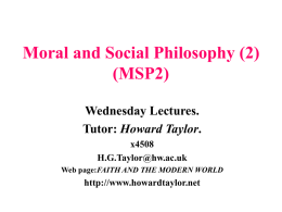 Moral and Social Philosophy (2)
