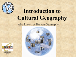 Introduction to Regional Geography