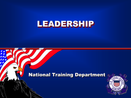 LEADERSHIP - US Coast Guard Auxiliary, First District