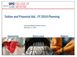 Tuition & Financial Aid FY 2014 Planning
