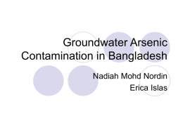 Groundwater Arsenic Contamination in Bangladesh