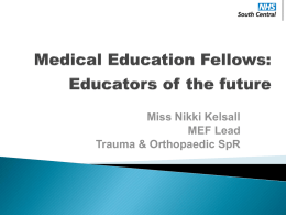 Developing Medical Education Fellows Within Wessex