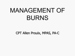 Management Of Burns  - NH-TEMS