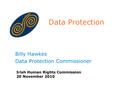 Data Protection and the Health Sector