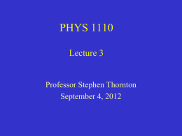 Physics 201 - University of Virginia