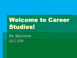 Welcome to Career Studies!