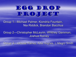 Egg Drop Project - Pearsall Intermediate School