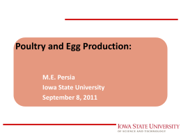 Poultry and Egg Production: