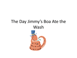 The Day Jimmy’s Boa Ate the Wash