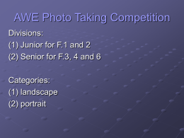 AWE Photo Taking Competition